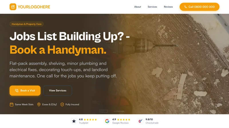 FixIt Property Care desktop template preview