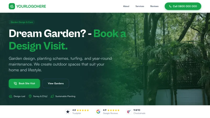 GreenEdge Landscaping desktop template preview